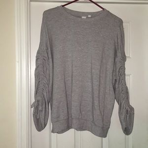 Sweatshirt, grey, With Scrunched arms